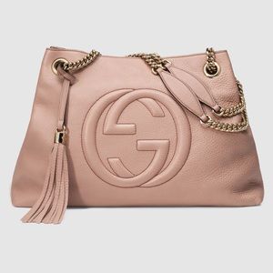 Gucci Medium Soho Gold Chain Tote Bag